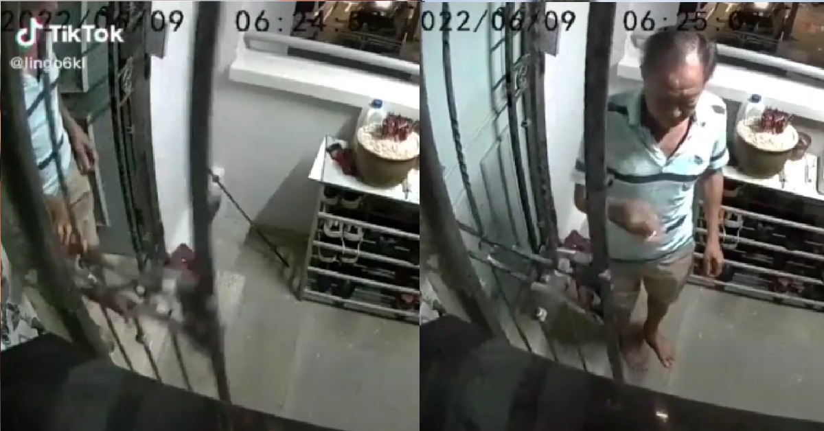 NEIGHBOUR FROM HELL RETURNS, STILL SLAMMING GATE TO RESIDENT’S FLAT