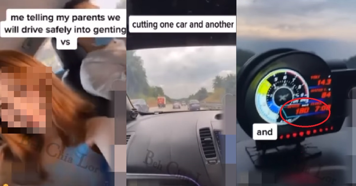 S’PORE GIRL PAOTOH HERSELF DRIVING DANGEROUSLY ON THE WAY TO GENTING