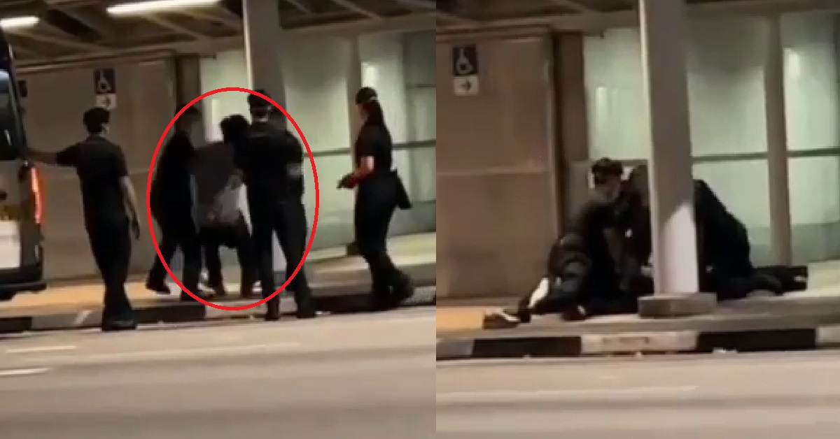 MAN STRUGGLING & RESISTING ARREST BY POLICE OFFICERS @ BOON KENG