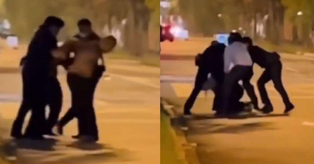 MAN SEEN RESISTING ARREST BY POLICE, TRIED TO BREAK FREE
