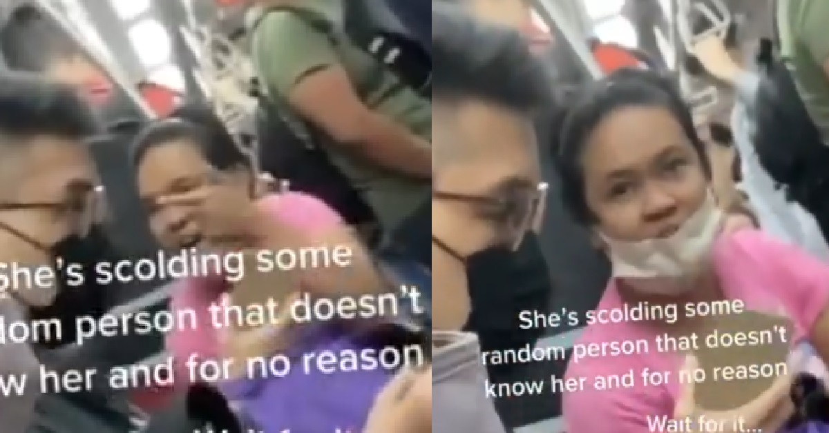 AUNTIE SCOLDING RANDOM STRANGER IN MRT – “YOU GOT PROBLEM WITH ME AH!”