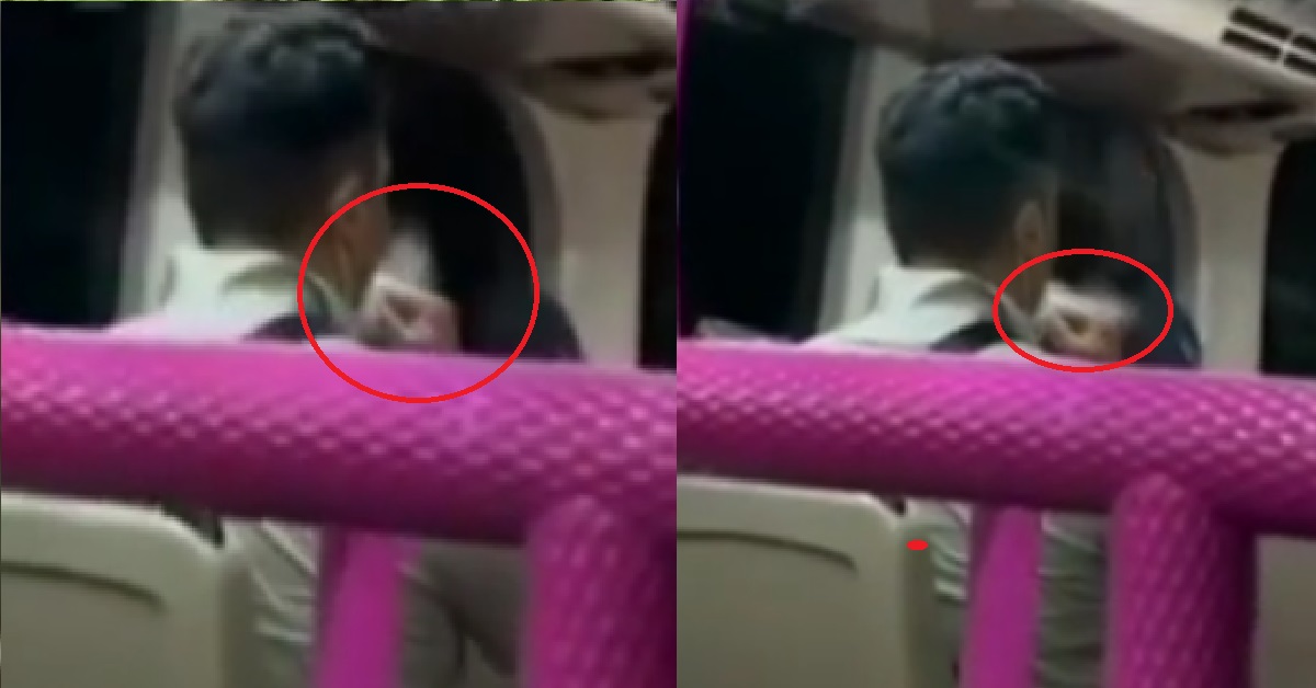 MAN VAPING INSIDE BUS BECAUSE THE LAW HIS GRANDFATHER WRITE ONE