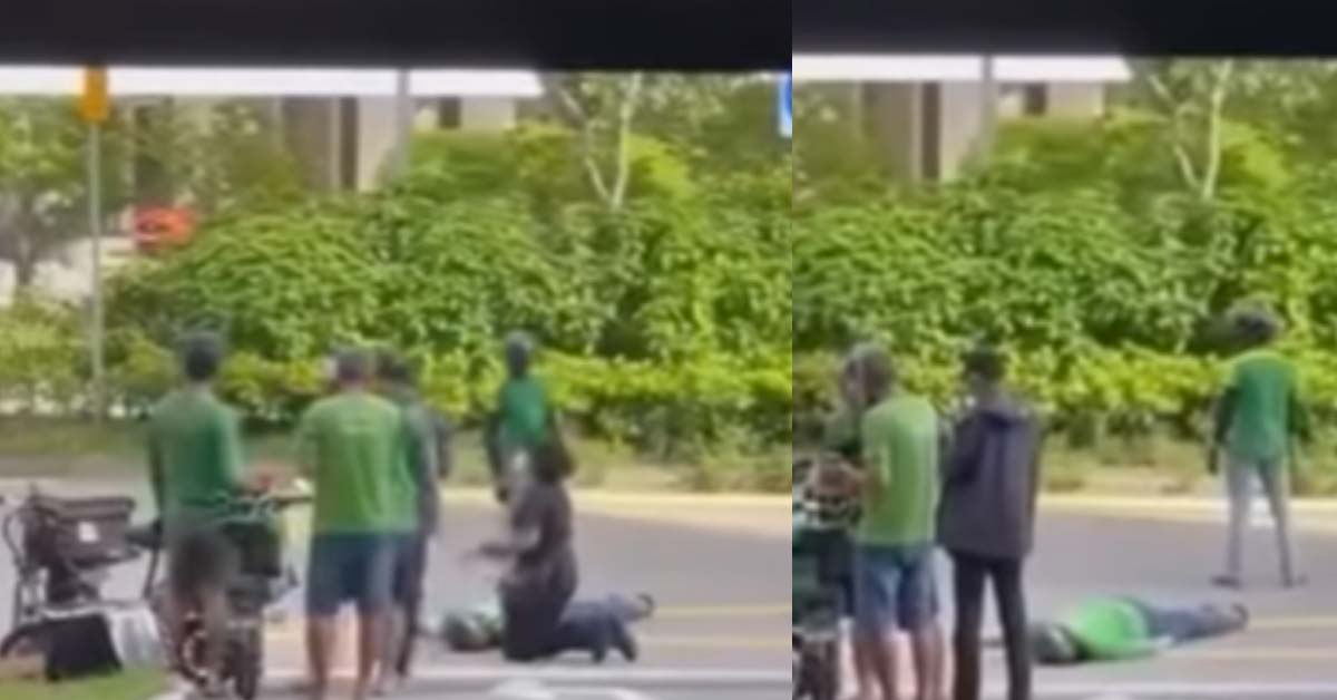 GRAB FOOD RIDER DIES AFTER ACCIDENT WITH LORRY IN PUNGGOL