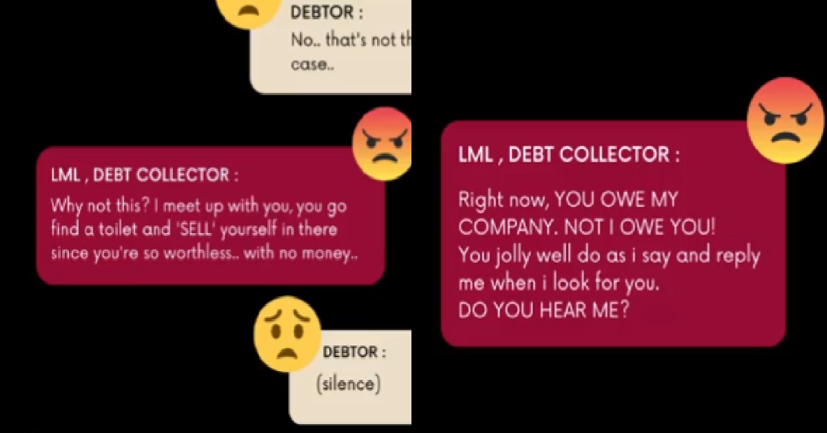 AH BENG DEBT COLLECTOR TELLS DEBTOR TO “SELL” HIMSELF AT THE TOILET