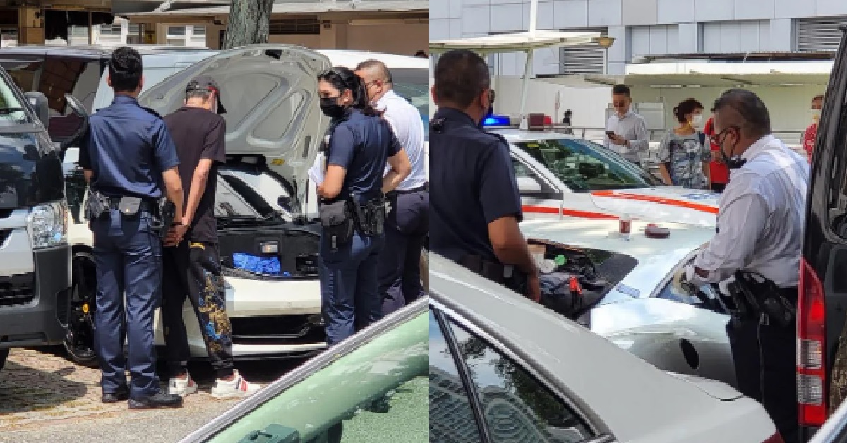FERRARI DRIVER ARRESTED FOR DRUGS AFTER ACCIDENT @ BEACH ROAD