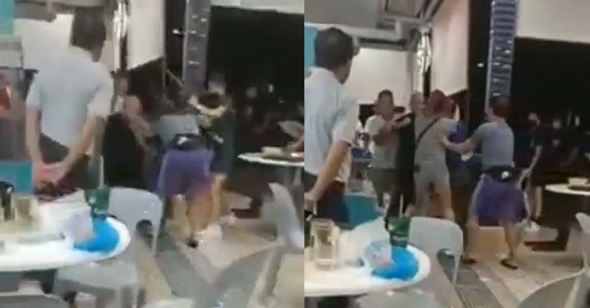 RAGING BEER UNCLES SMASH CHAIR AT EACH OTHER AFTER A FEW BEERS