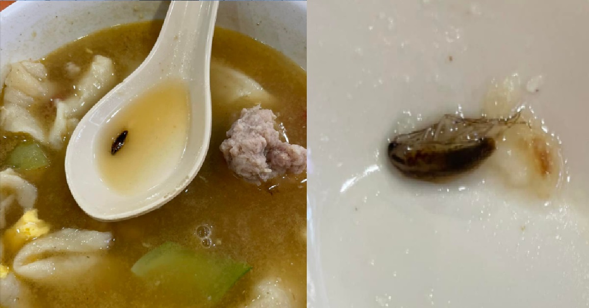 WOMAN FINDS DEAD COCKROACH INSIDE HER MEE HOON KUEH