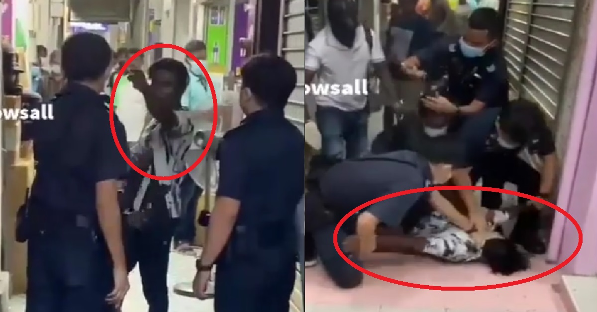 DRUNK MAN SHOUTING, WANT TO FIGHT POLICEMAN, TACKLED & ARRESTED