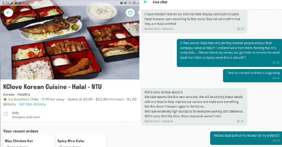 DELIVEROO ALLEGEDLY CLAIMS NON-HALAL RESTAURANT AS HALAL