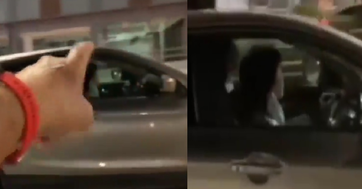 HIT&RUN DRIVER CHASED DOWN BY PASSING CAR AFTER HITTING MOTORCYCLE
