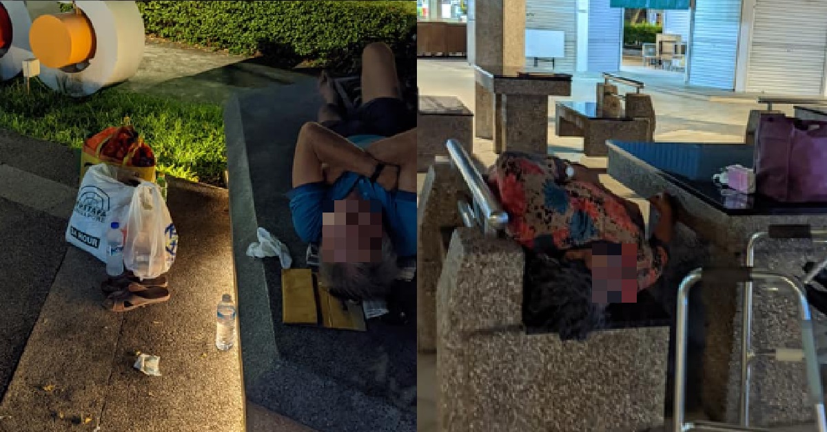 ABOUT 8 HOMELESS ELDERLY SEEN SLEEPING AT BEDOK DURING OUTREACH PROGRAMME