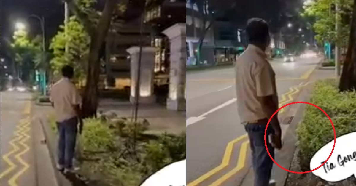 HUMAN SPRINKLER SEEN URINATING OUTSIDE ISTANA, WATERING THE PLANTS