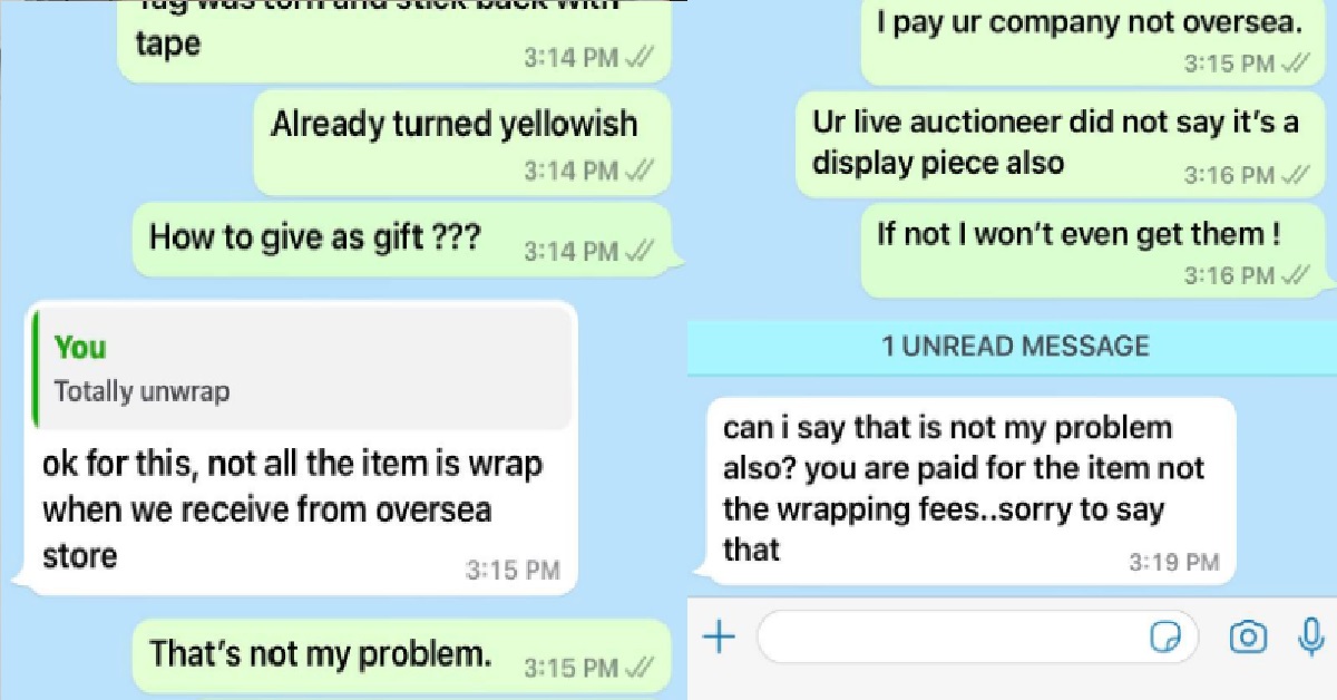 WOMAN BOUGHT “NEW” BAG FROM FB LIVE, GETS OPENED & TORN YELLOWISH BAG