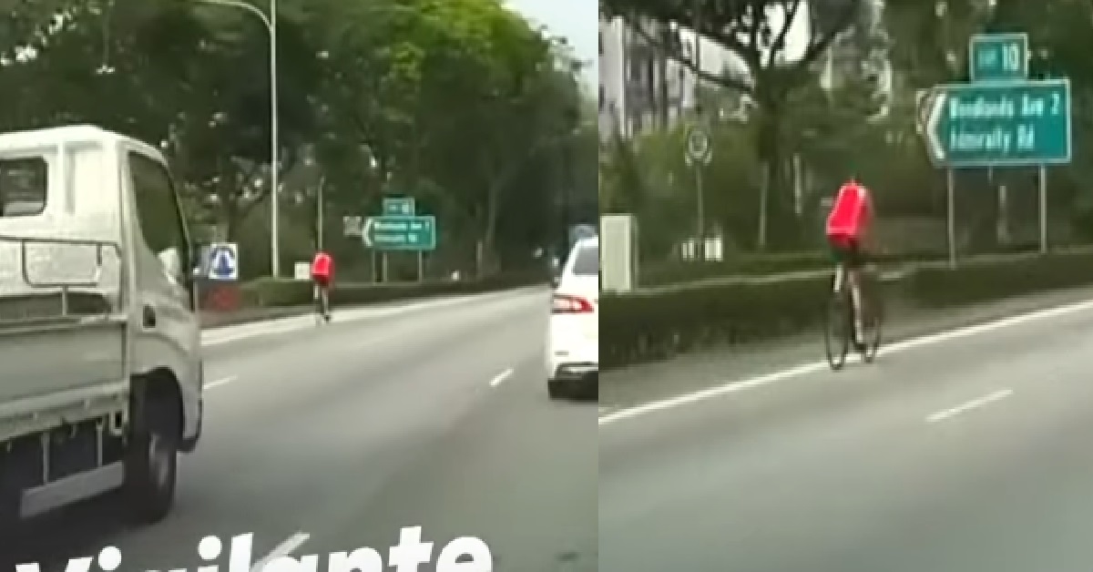 KING OF THE ROAD CYCLING ON EXPRESSWAY DESPITE “NO ENTRY” SIGNS
