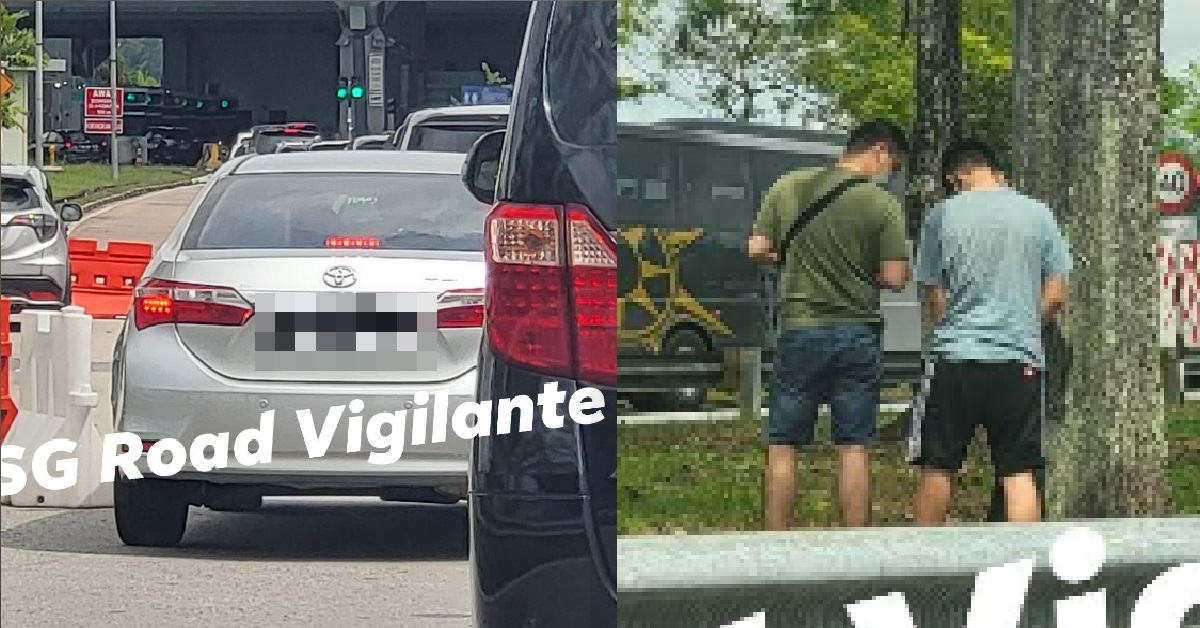 S’PORE MEN URINATING BY THE ROAD SIDE AT JOHOR IMMIGRATION CUSTOMS