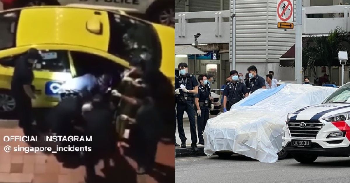 TAXI DRIVER DIED OF SUSPECTED HEART ATTACK INSIDE TAXI @ NORTH BRIDGE RD
