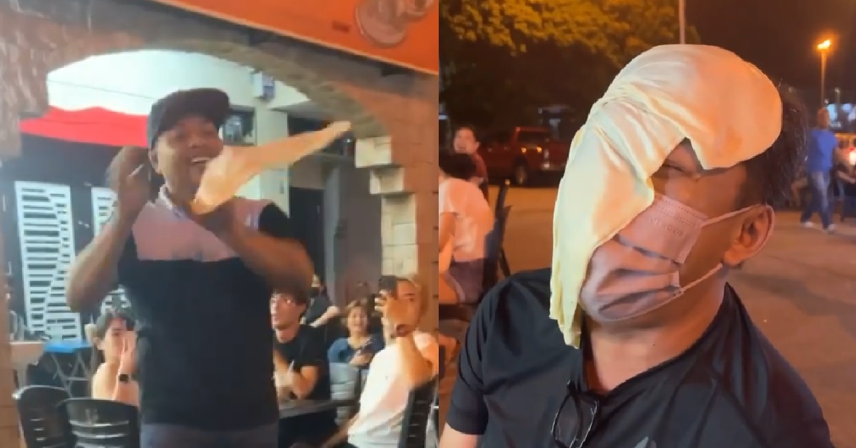 MAN FLIPS PRATA UNTIL THE PRATA LANDS ON CUSTOMER’S FACE