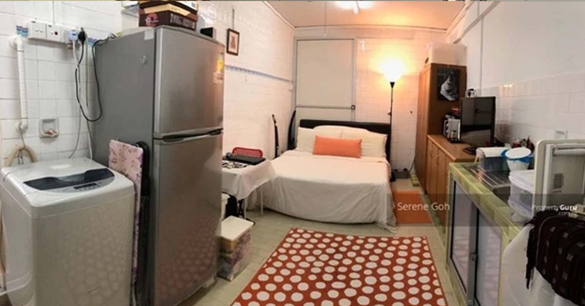 STUDIO APARTMENT RENTAL LOOKS LIKE BED IS IN ITS KITCHEN
