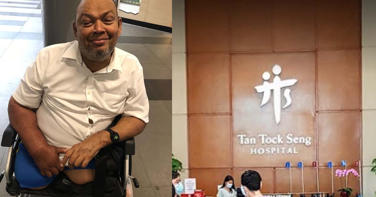 MAN LOST HIS LEGS, PENS HIS EXPERIENCE AT TAN TOCK SENG HOSPITAL