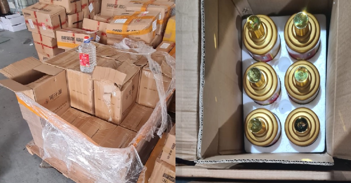 PRC MAN & WOMAN ARRESTED FOR SMUGGLING CHINESE WINE INTO S’PORE
