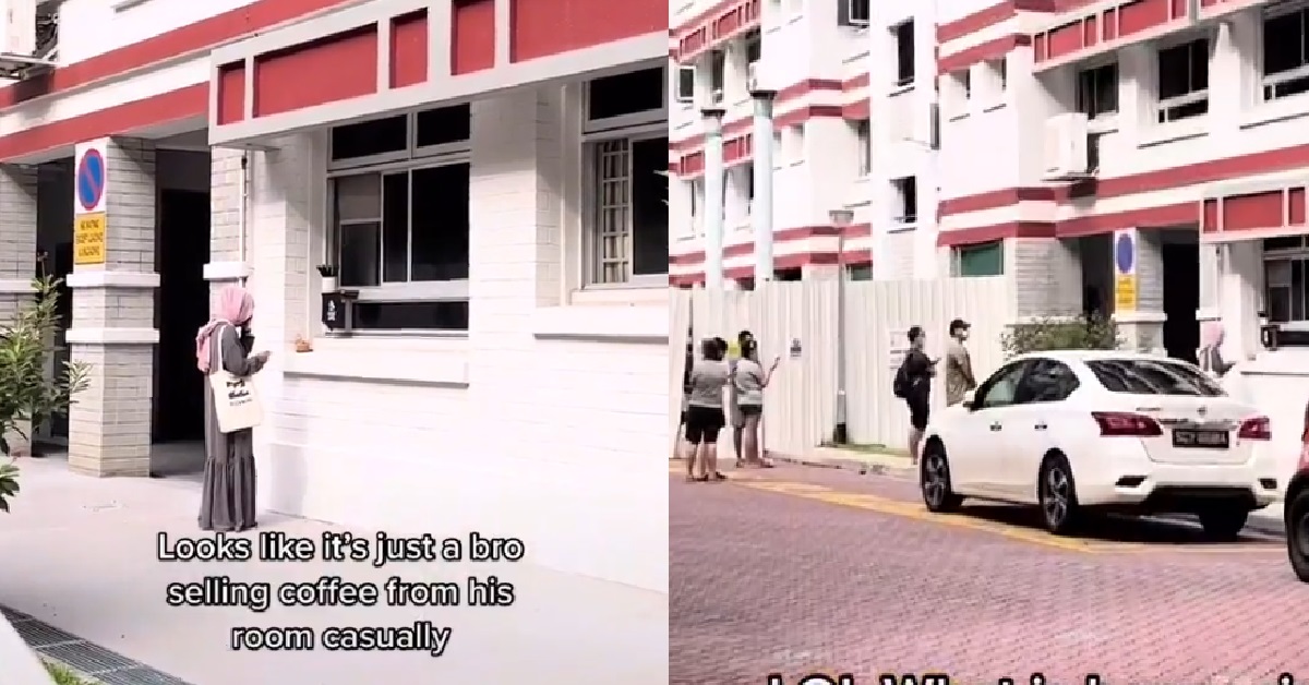 GUY CASUALLY SELLS COFFEE OUT OF HIS BEDROOM WINDOW, PPL QUEUING OUTSIDE