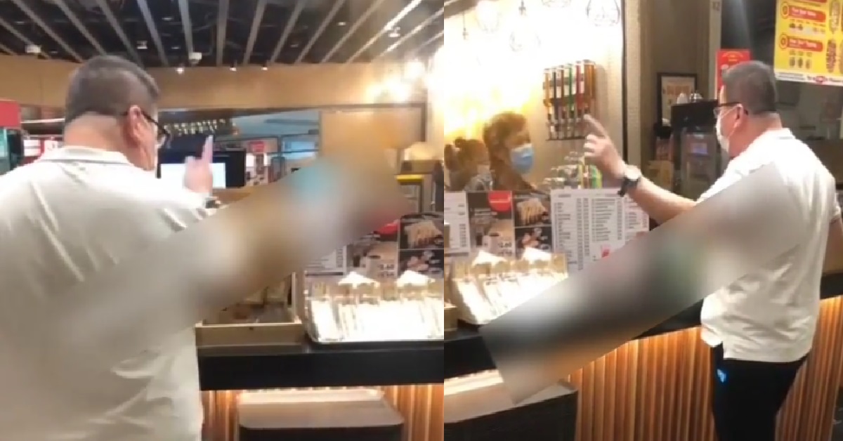 MAN CAN’T REDEEM NS55 PROMO AT STALL, SCOLDS AUNTIE AT COUNTER