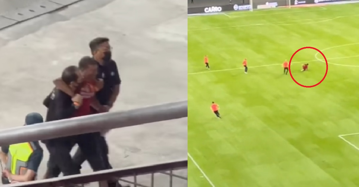 2 S’PORE FANS INVADE SPORTS HUB PITCH DURING LIVERPOOL MATCH