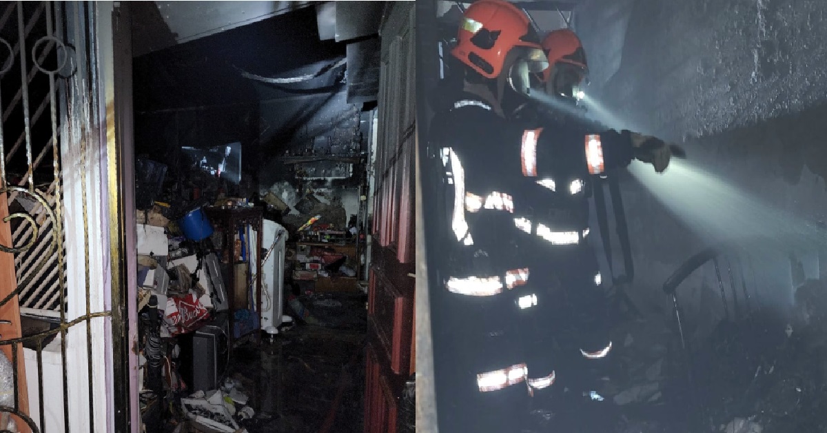 FIRE BROKE OUT AT HOUGANG, MAN SENT TO HOSPITAL FOR SMOKE INHALATION