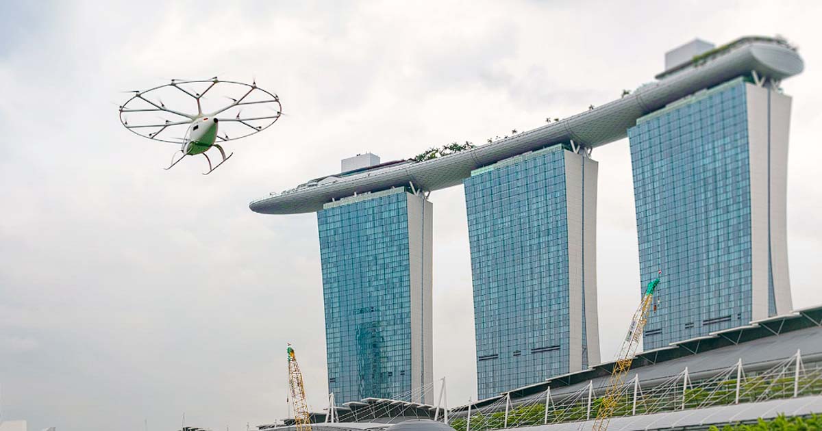FLYING DRONE-LIKE TAXIS TO LAUNCH IN SINGAPORE BY 2024