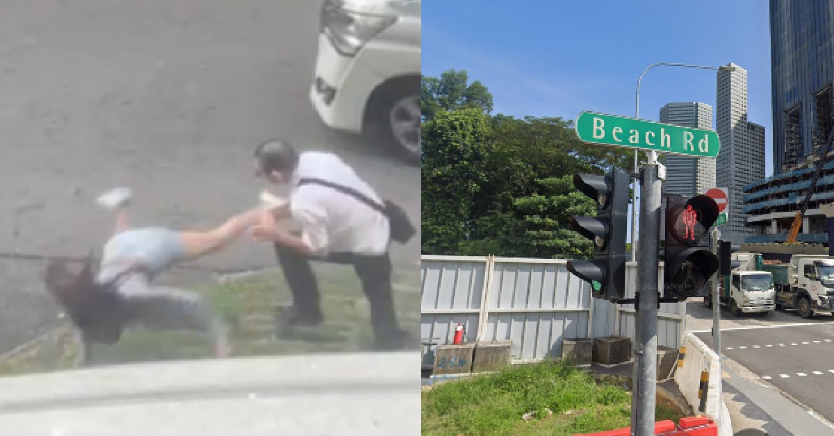 POLICE INVESTIGATING VIRAL FIGHT BETWEEN MAN & WOMAN @ BEACH RD