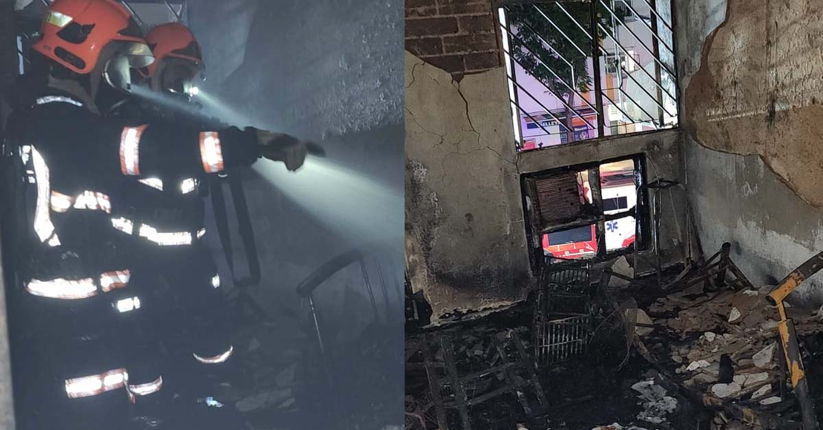 UNIT AT HOUGANG AVENUE 4 BURNED TO A CRISP, 25 PEOPLE EVACUATED