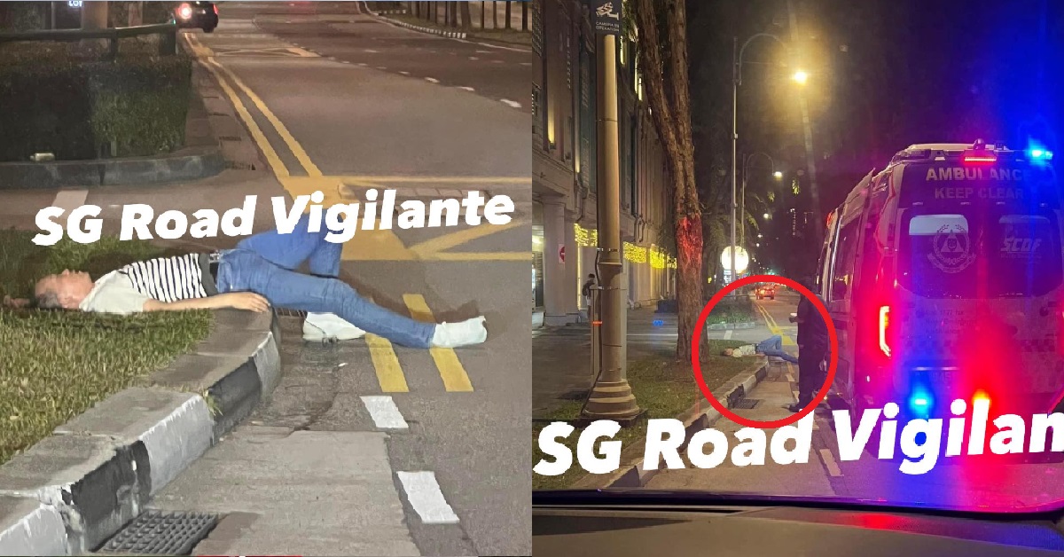 DRUNK MAN K.O ON THE ROAD @ CLARKE QUAY, PEOPLE THOUGHT HE’S DEAD