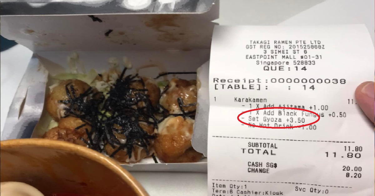 MAN ORDERED GYOZA BUT GOT TAKOYAKI BALLS INSTEAD, NOT HAPPY