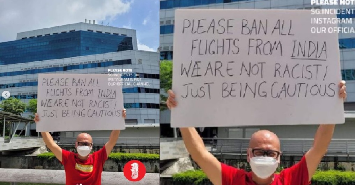 ACTIVIST CONVICTED AFTER HOLDING A SIGN OUTSIDE ICA – “PLEASE BAN ALL FLIGHTS FROM INDIA”