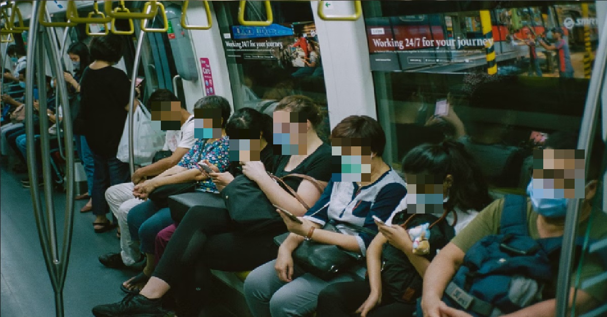 AUNTIE SHOUT AT GUY IN MRT FOR NOT GIVING UP SEAT, “PRETEND USE PHONE NEVER SEE ME!”