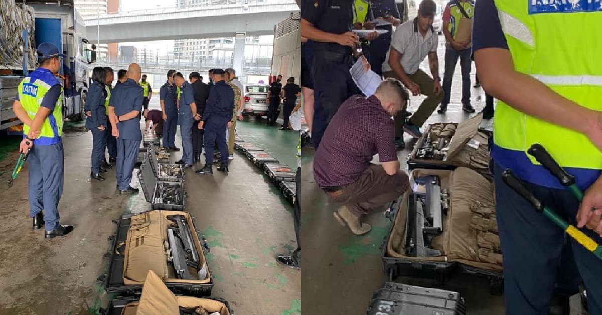 PHOTOS OF GUNS BEING “BROUGHT INTO S’PORE” IS FAKE – IT’S ACTUALLY ROUTINE CHECK