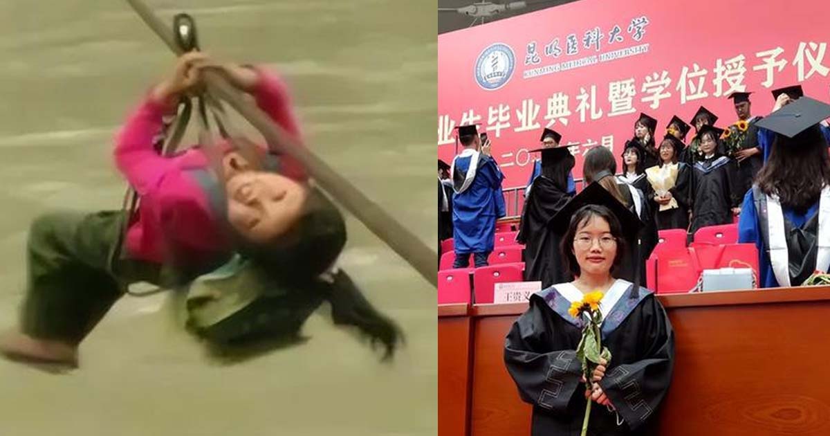 PRC GIRL WHO CROSSED RIVER TO GO SCHOOL GRADUATES WITH MEDICAL DEGREE 15 YEARS LATER