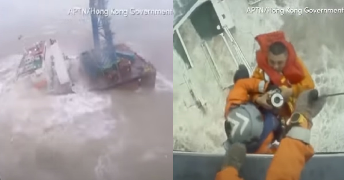 SHIP BROKE INTO 2 IN SOUTH CHINA SEA, MORE THAN 2 DOZEN MISSING