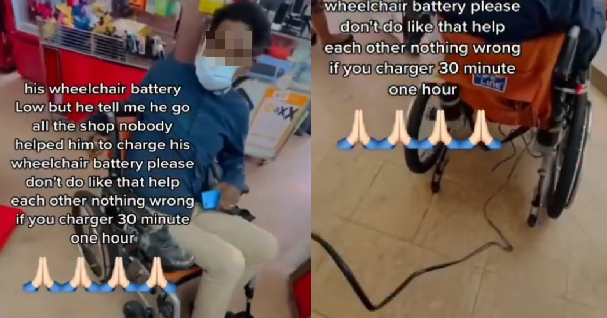 NO ONE WANTED TO HELP ELDERLY MAN IN WHEELCHAIR, KIND MAN STEPPED UP