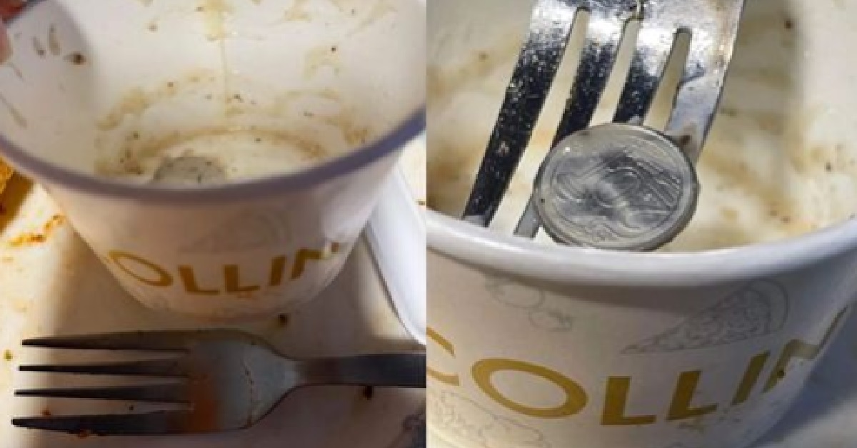 GUY FOUND 20 CENTS INSIDE HIS MUSHROOM SOUP, LITERALLY GOT HIS “CASHBACK’