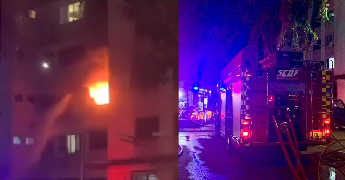 RAGING FIRE @ TOA PAYOH HDB, 1 PERSON SENT TO HOSPITAL & 50 PEOPLE EVACUATED