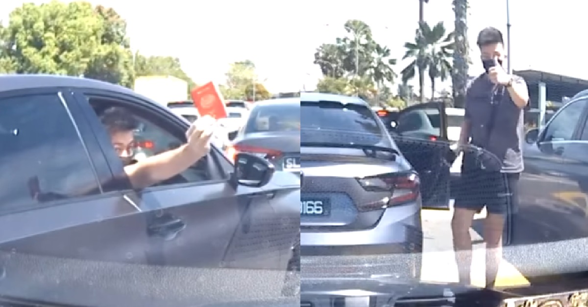 DRIVER CUTS QUEUE @ TUAS CHECKPOINT, FLASHES M’SIA PASSPORT LIKE A TALISMAN