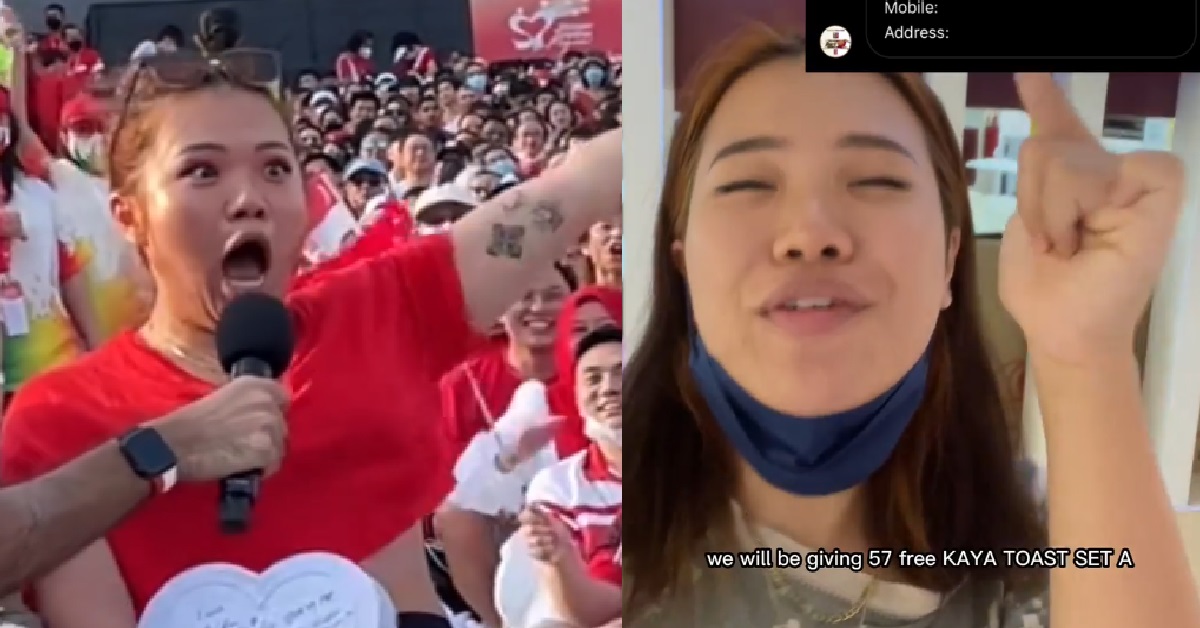 WOMAN GIVES SHOUT OUT TO YA-KUN KAYA TOAST @ NDP, YA-KUN OFFERS HER 57 CUPS OF KOPI