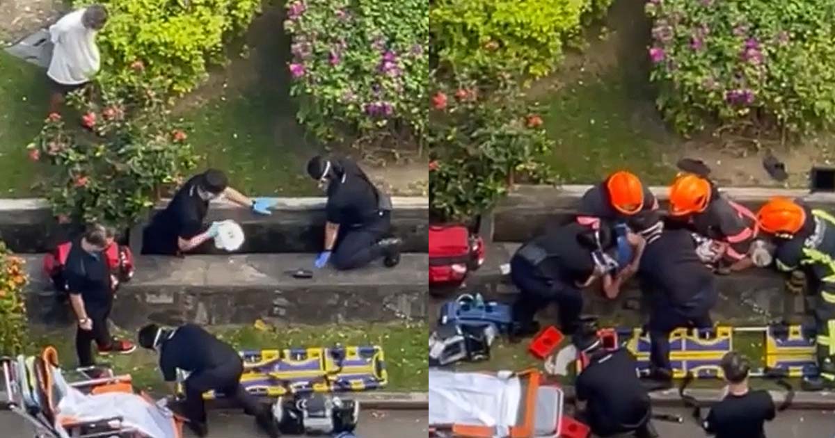 MAN FALLS AND GETS STUCK IN DRAIN, SCDF ON SCENE TO RESCUE THE MAN