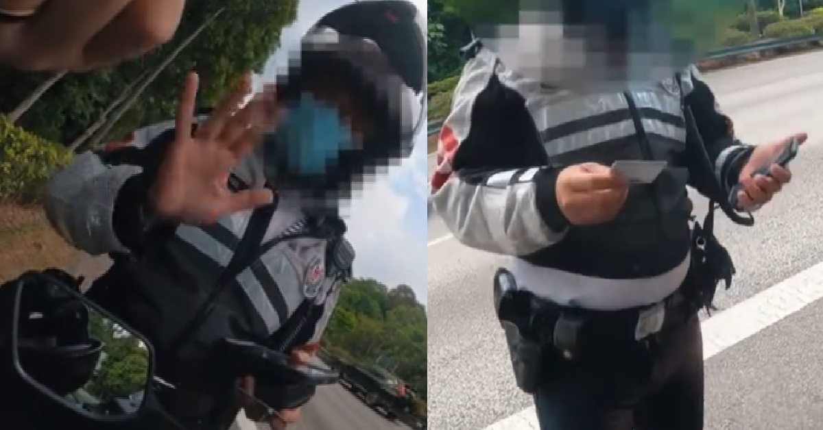 SUAY BIKER KENA STOPPED TWICE BY DIFFERENT TP OFFICERS IN 2 MINUTES FOR HIS HELMET