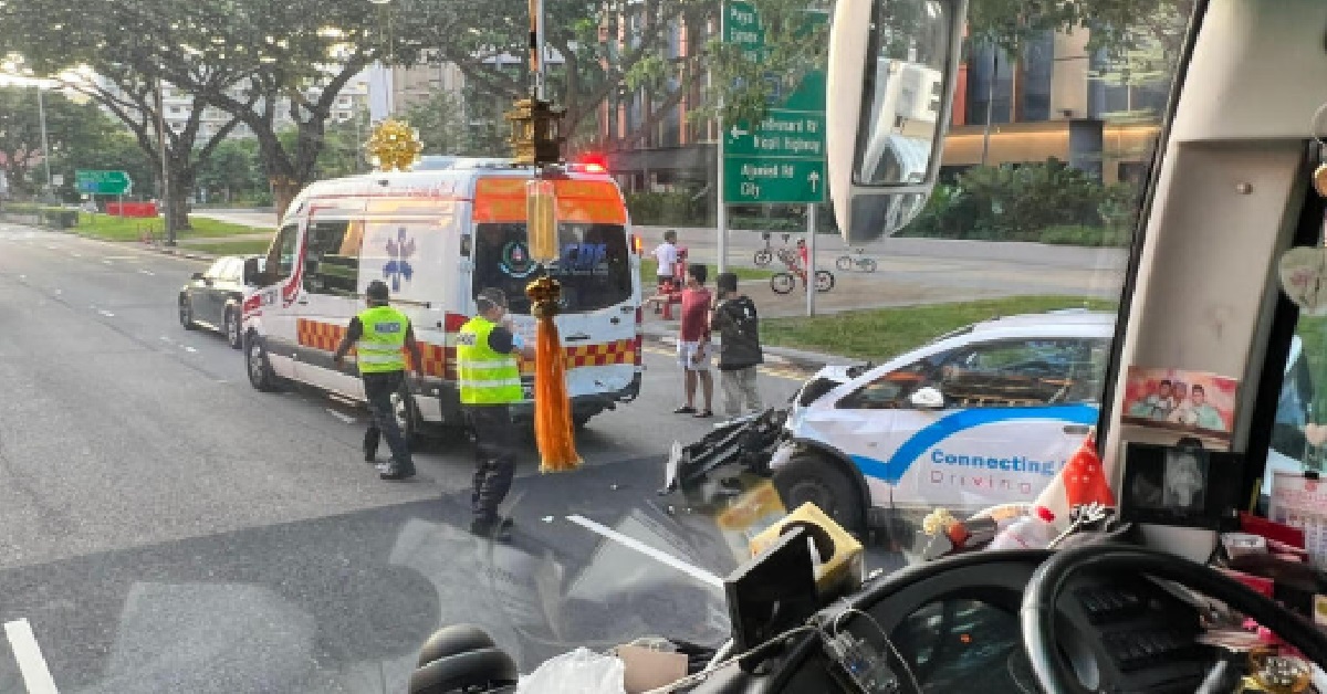 ACCIDENT INVOLVING AMBULANCE AND 2 CARS, 11 MONTH OLD BABY SENT TO HOSPITAL
