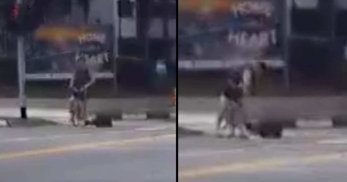 YISHUN MAN SPOTTED USING CANE TO HIT HIS DOG IN PUBLIC AND DRAGGED IT