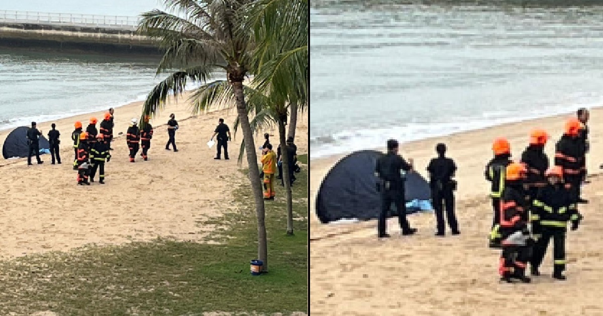 DEAD BODY OF 24 Y.O MAN FOUND FLOATING IN THE SEA @ EAST COAST PARK, SUSPECTED DROWNING