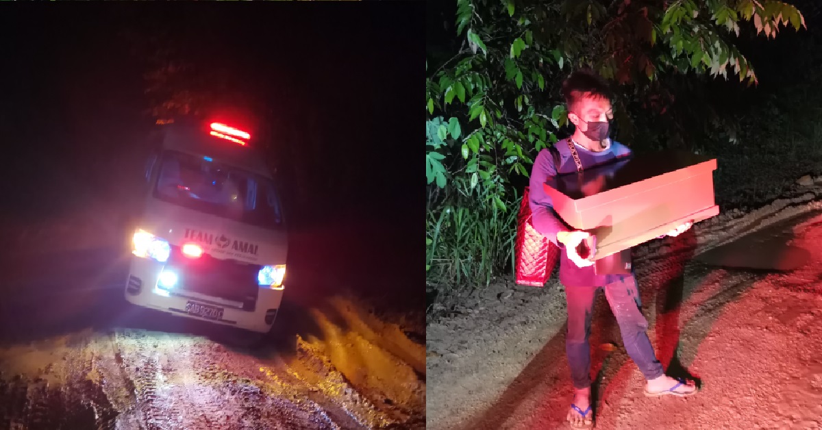 FATHER CARRIES DEAD DAUGHTER’S COFFIN HOME AFTER VAN GOT STUCK IN POOR ROAD CONDITIONS