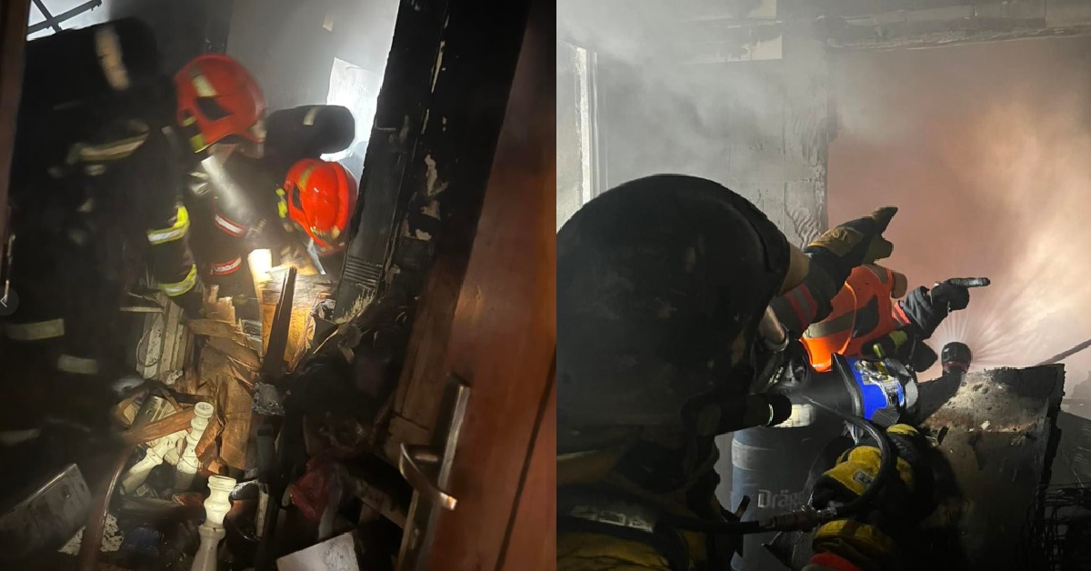 RAGING FIRE @ TELOK BLANGAH, SCDF FORCED THEIR WAY INTO UNIT TO FIGHT FIRE